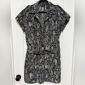 New York & Company Monochrome Snakeskin Dress